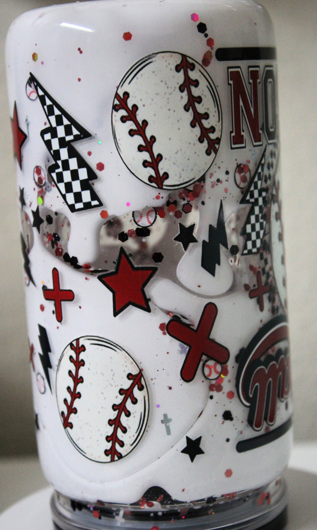 Baseball Season Glitter Snow Globe Tumbler 16oz