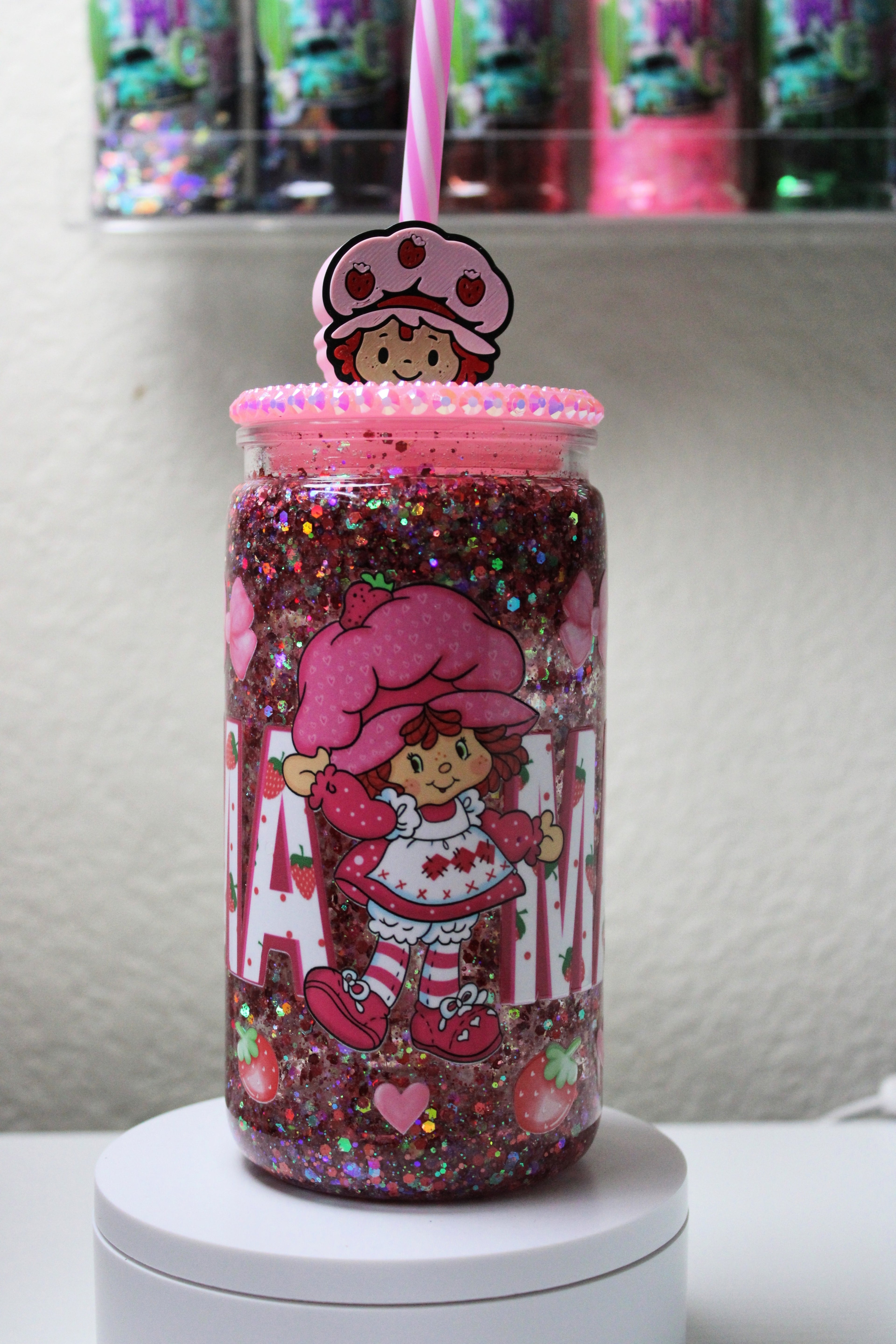 16oz Custom Acrylic Snow Globe Tumbler