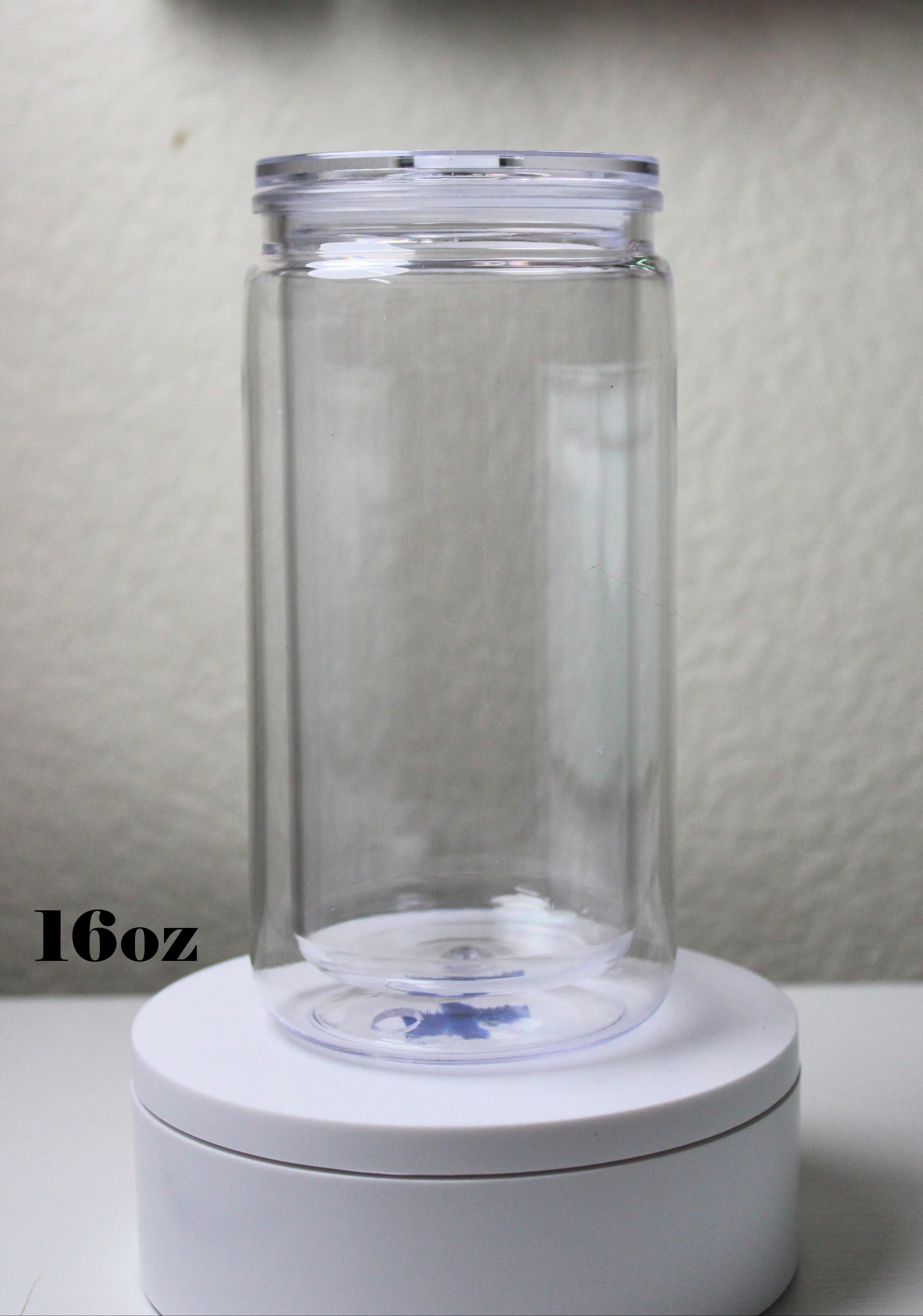16oz Custom Acrylic Snow Globe Tumbler