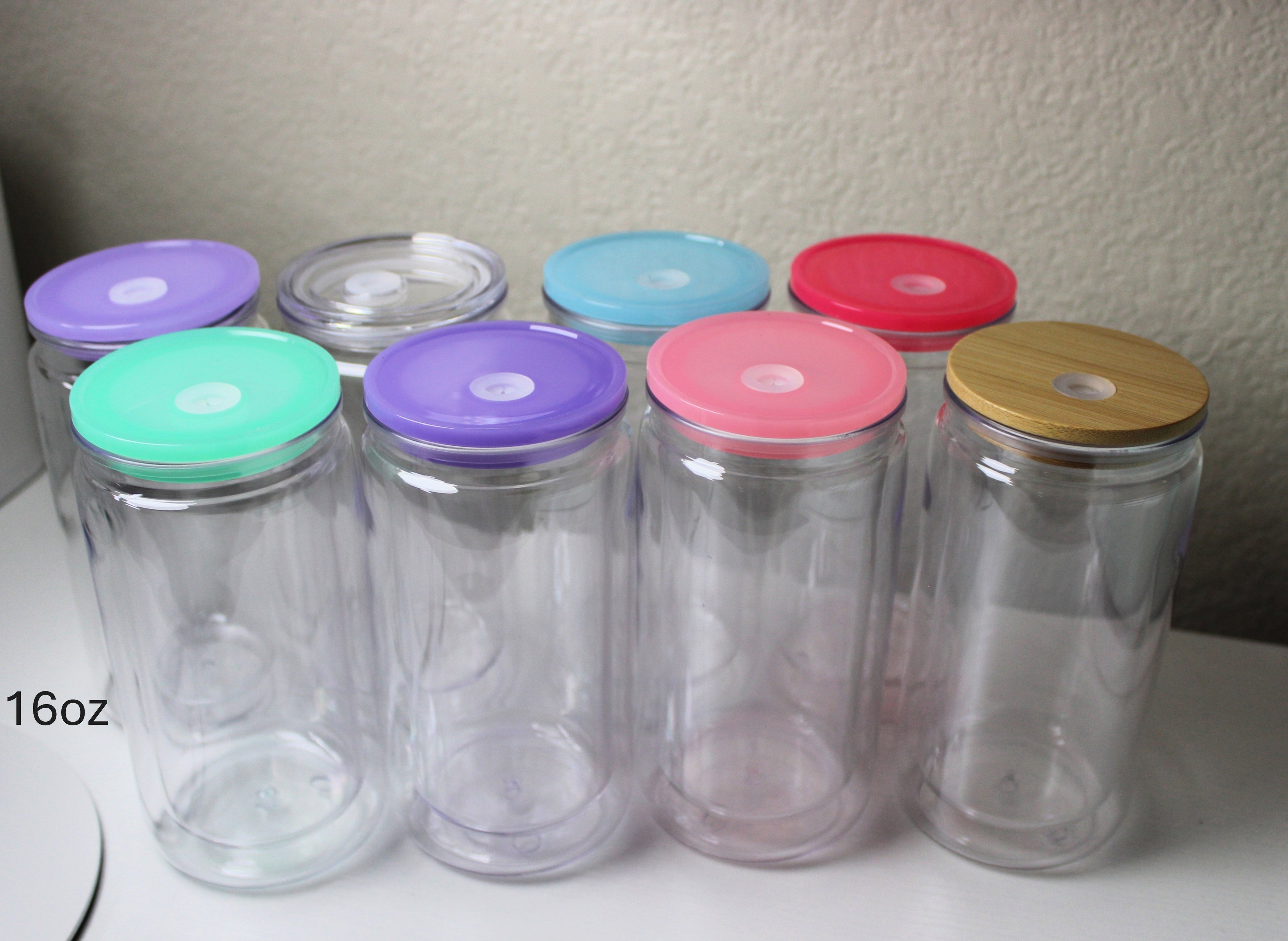 16oz Custom Acrylic Snow Globe Tumbler